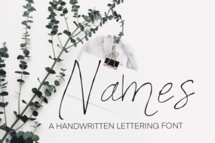 Elevate Your Brand with Names: A Stylish Handwritten Font