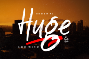Huge: A Bold and Powerful Brush Font for Crafters